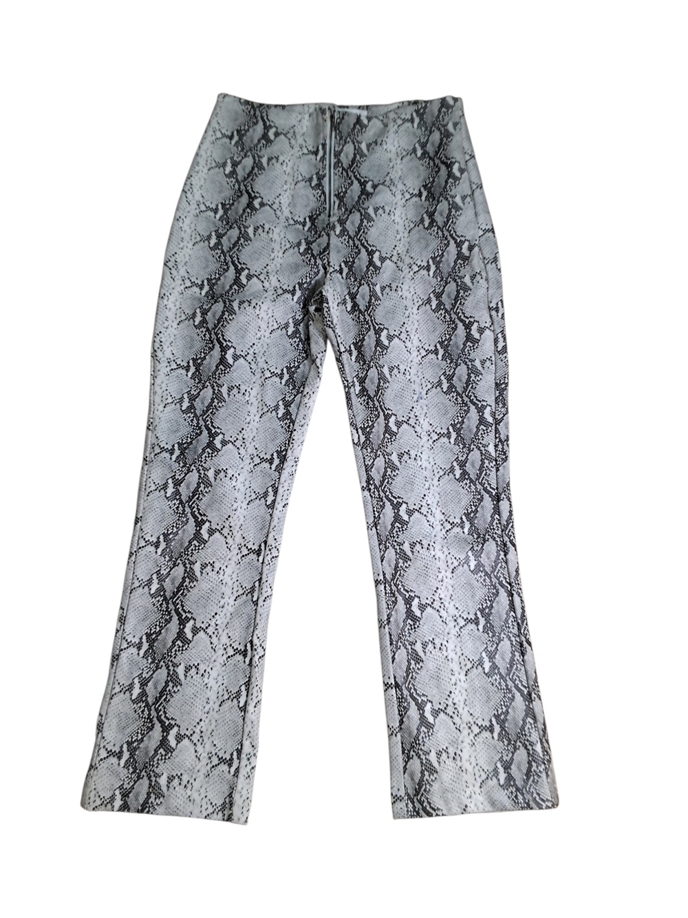 Wild Honey Black & White Snake-Print Bootcut Pants